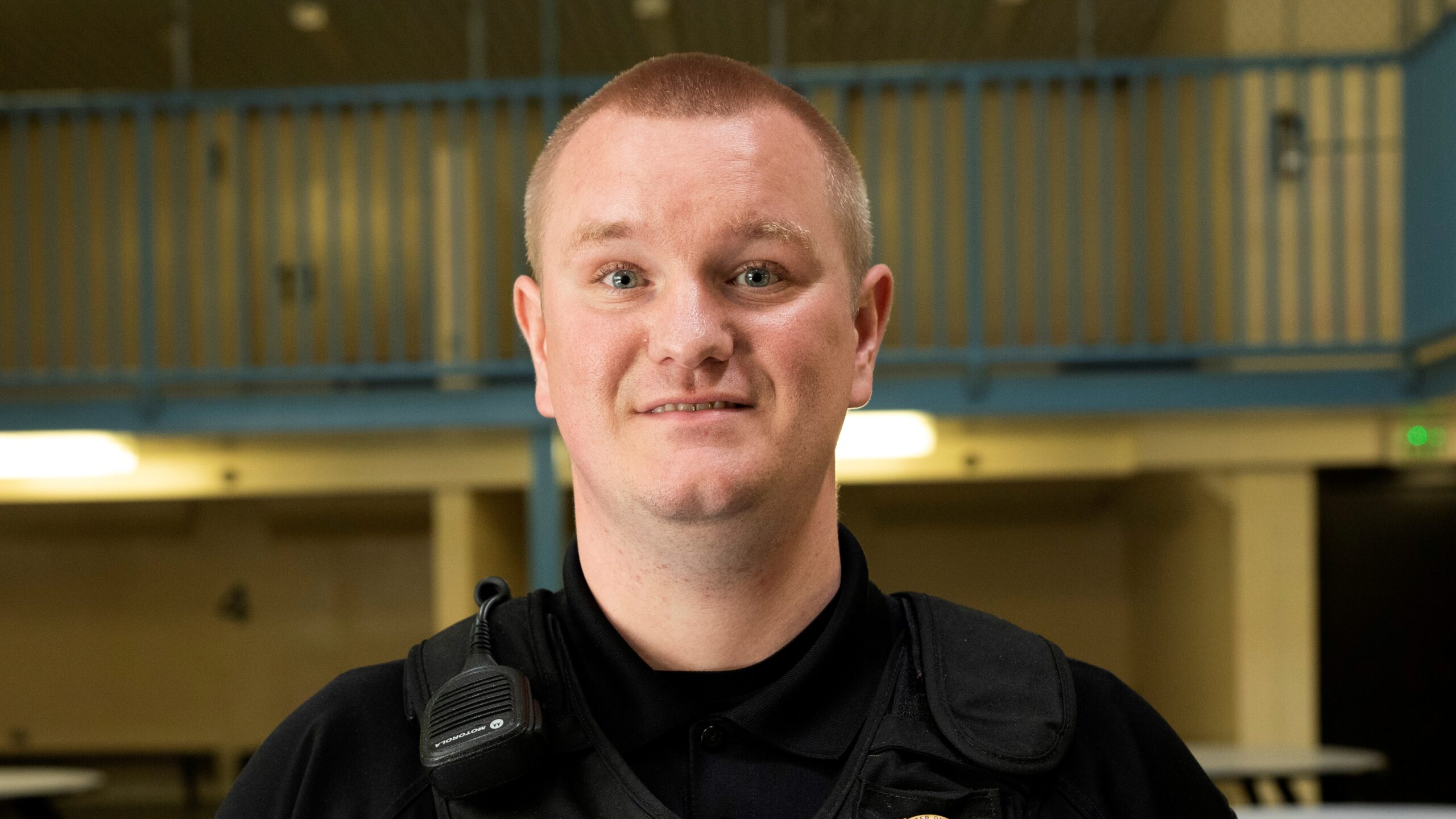 LCSD detention officer Jonathan Belt smiling